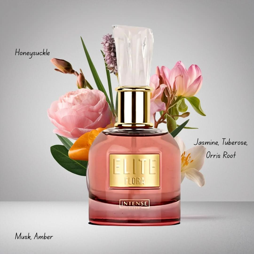 Bundle of four Eau de Parfum sprays including Pink Blush, Ahubbak Love, Elite Floral, and Hawas Pink by Ard AL Zafaraan, Risala, Rasasi