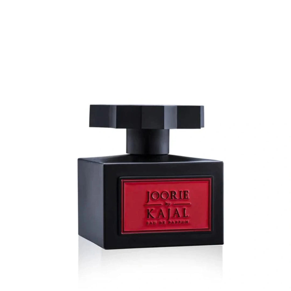 Kajal Joorie Eau de Parfum spray 100ml with elegant bottle and floral design, showcasing a luxurious fragrance experience.