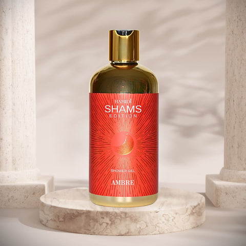 Hamidi Shams Edition Ambre Shower Gel 500ml (16.9 OZ) By Hamidi | Ultra Moisturizing, Skin-Nourishing, Sulfate & Paraben Free. - Intense Oud