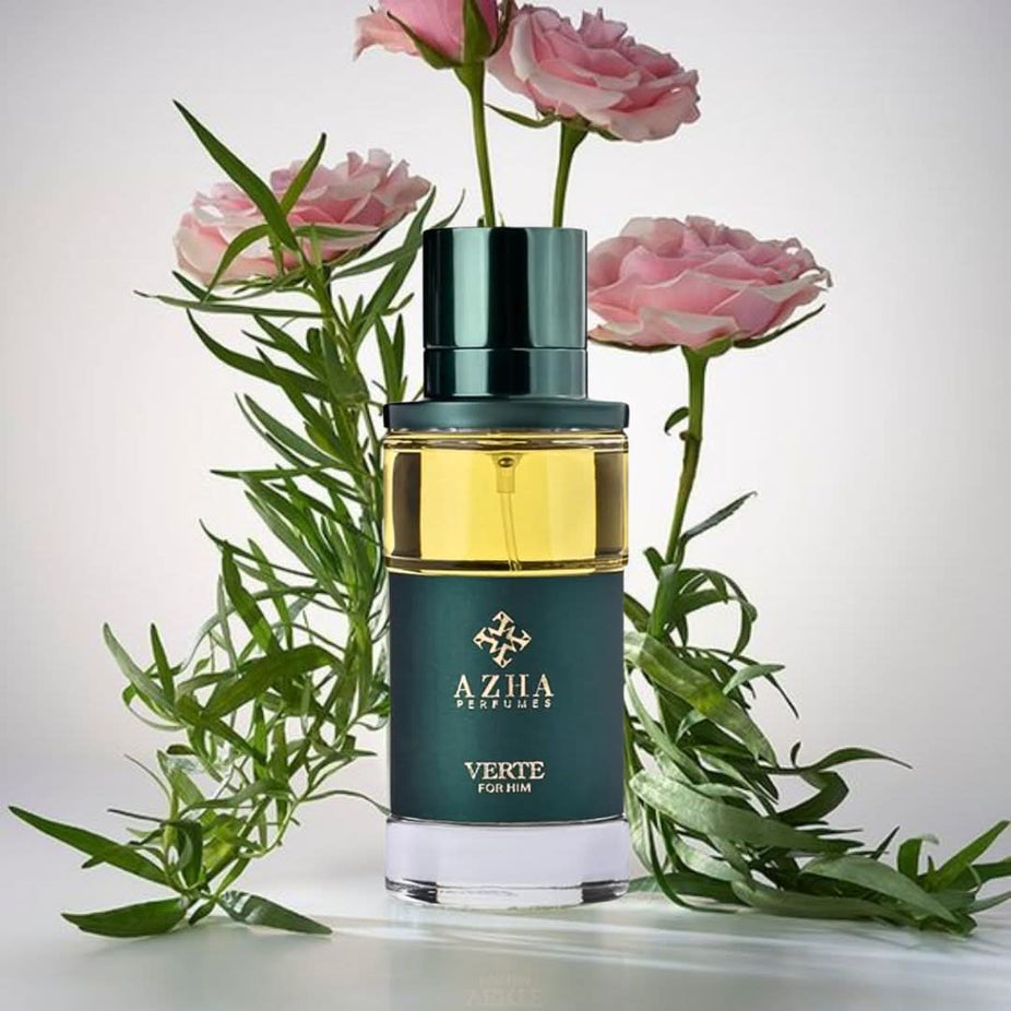 AZHA Mountaineer & Verte for Him Eau de Parfum bundle with two 100ml spray bottles, featuring sleek, modern packaging.