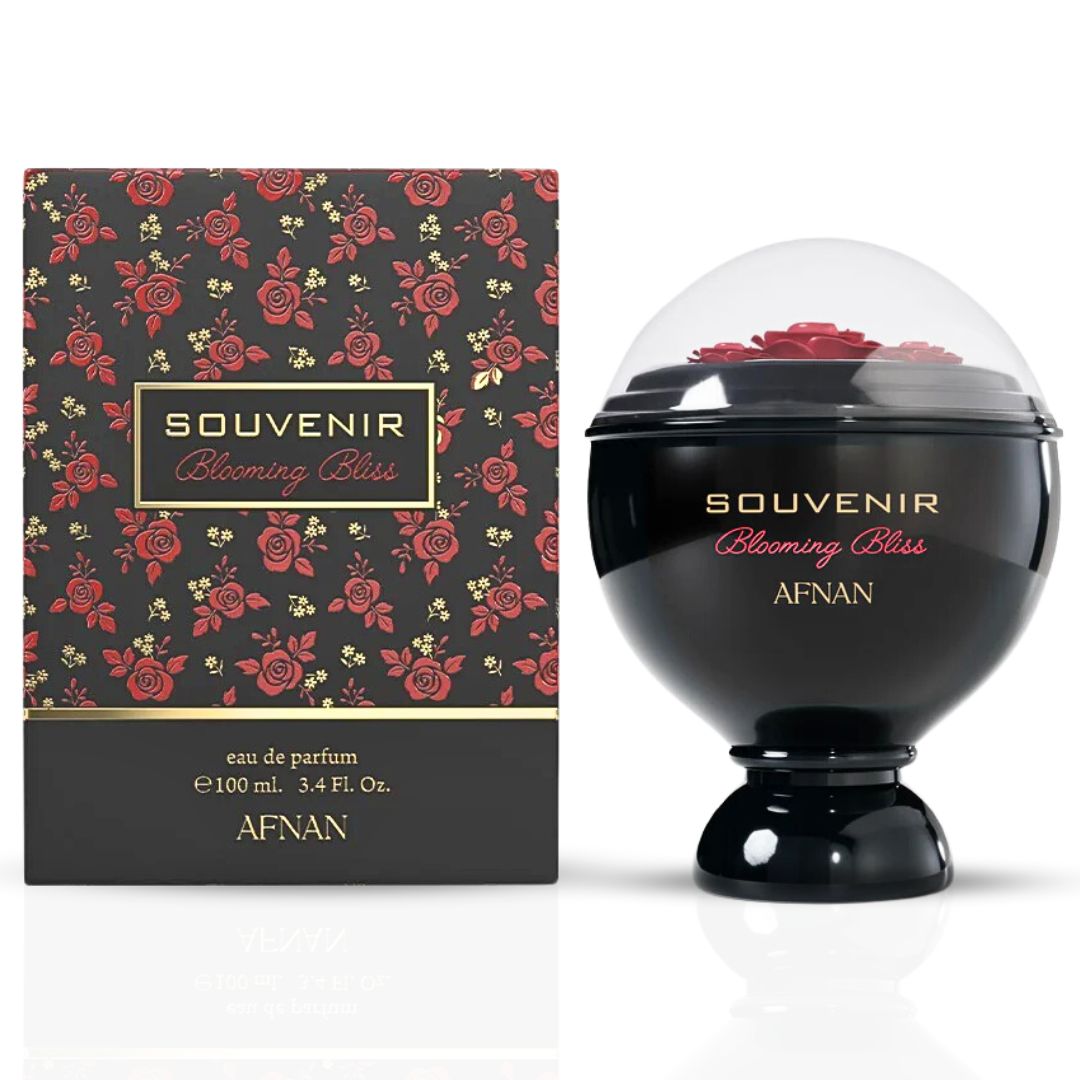 Souvenir Blooming Bliss Eau De Parfum Spray 100ML (3.4 OZ) By Afnan | A Sweet Blend Of Vanilla, Coconut & Caramel, Offering A Gourmand Escape With A Creamy Finish. - Intense Oud