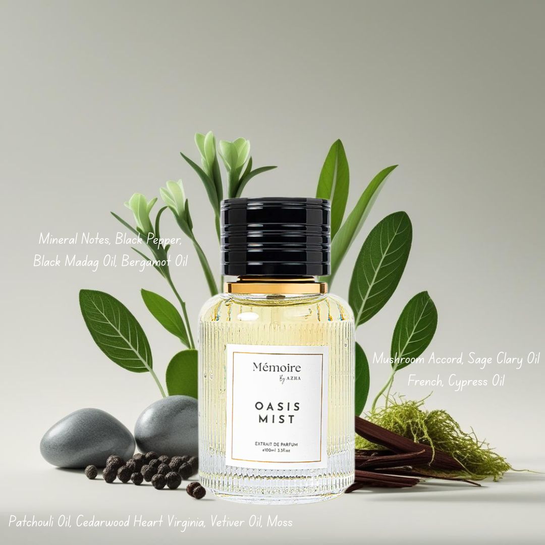 Oasis Mist Extrait de Parfum Spray 100ml (3.3 Oz) - Memoire Collection by Azha | A Serene Escape in a Bottle - Intense Oud