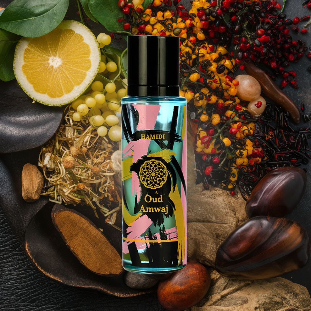 OUD AMWAJ Water Perfume Spray 30ML (1.01 OZ) By Hamidi | Elevate Your Senses With This Woody Fragrance. - Intense Oud