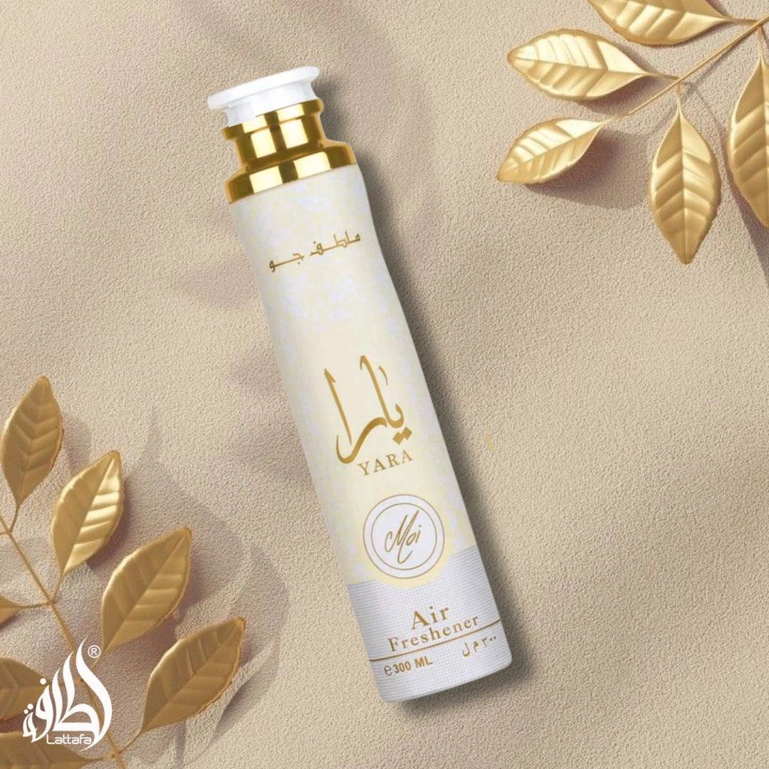 Yara Moi Air Freshener 300ML (10.1 OZ) by Lattafa | Sweet, Lush, and Comforting—A Fragrance That Feels Like Home. - Intense Oud