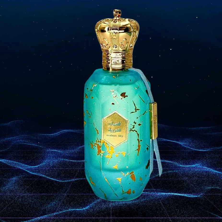 Eter Arabian Sky Eau de Parfum spray by Armaf, 100ml, featuring elegant bottle design and a luxurious fragrance display.