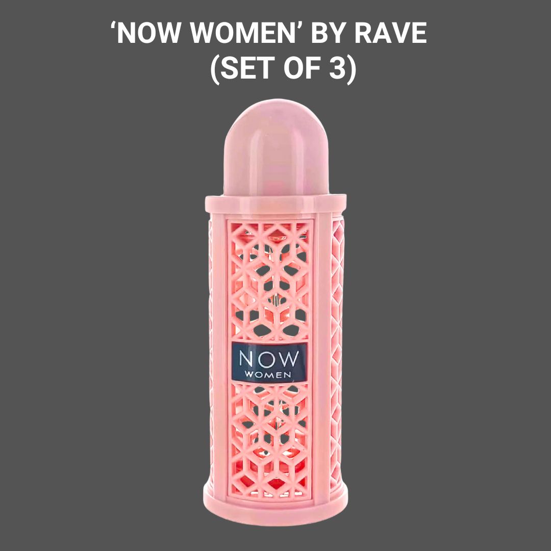 NOW WOMEN EDP Spray 100ML (3.4 OZ) by RAVE | Long Lasting, Luxurious & Feminine Scents. (PACK OF 3) - Intense Oud