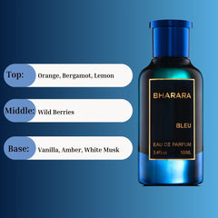 Bharara Bleu Pour Homme Eau De Parum Spray 100ML (3.4 OZ) by Bharara (Velvet Pouch) - Intense Oud