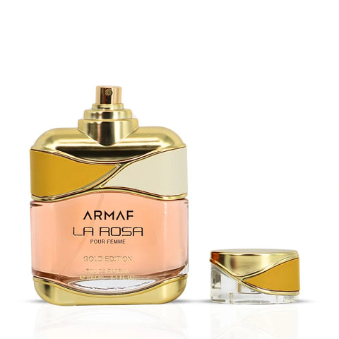 La Rosa Pour Femme Gold Edition Eau de Parfum Spray 100ml (3.4 oz) by Armaf | Everyday Elegance, Effortlessly Refined - Intense Oud