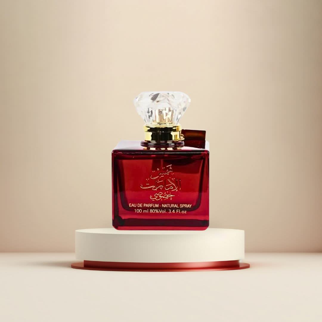 Bundle of two Ard Al Zaafaran Khususi Eau de Parfum sprays, 100ml each, featuring floral and oriental fragrance bottles.