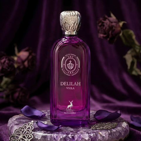 AUCTION Delilah Viola Eau de Parfum Spray 100ml (3.4 oz) by Maison Alhambra (Velvet Pouch)