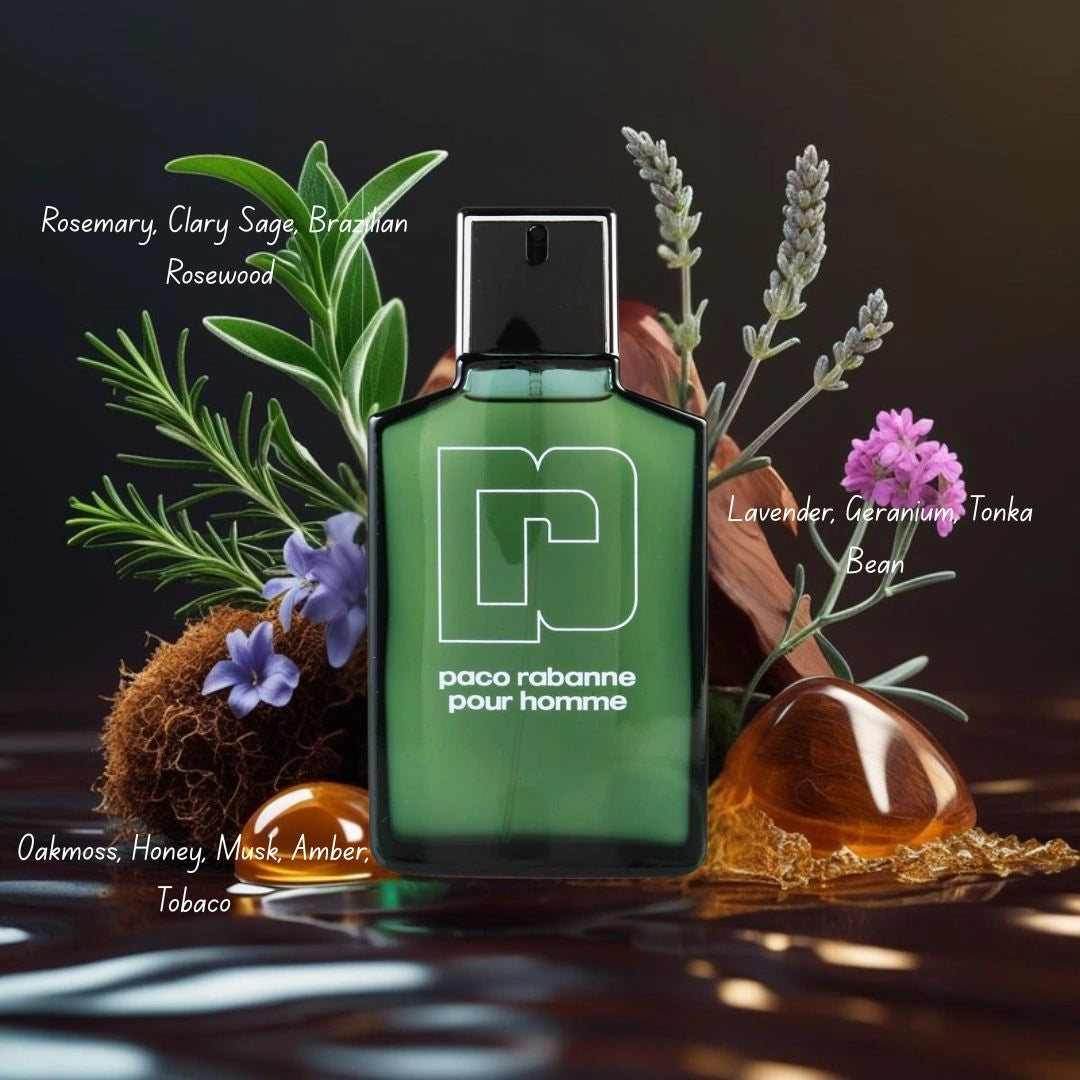 Paco Rabanne Pour Homme Eau de Toilette Spray 100ml (3.4 oz) | The Timeless Art of Masculinity - Intense Oud