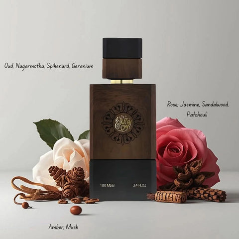 Arabian Oud Oud Khass Eau de Parfum spray 100ml bottle, elegant design, showcasing the luxurious fragrance of Arabian Oud brand.