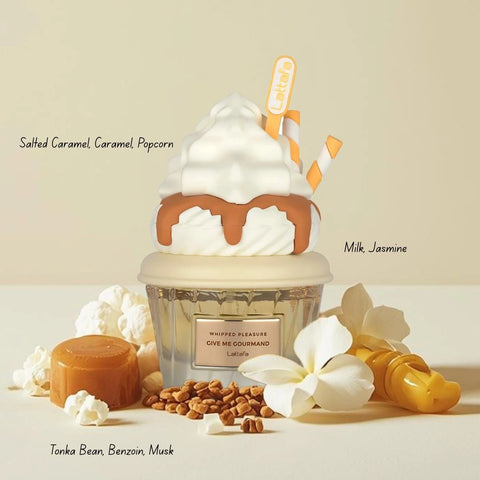 Vanilla Freak, Choco Overdose, Whipped Pleasure, Mallow Madness, Cookie Crave & Berry on Top Eau de Parfum Sprays 75ml (2.8 oz) by Lattafa - Intense Oud