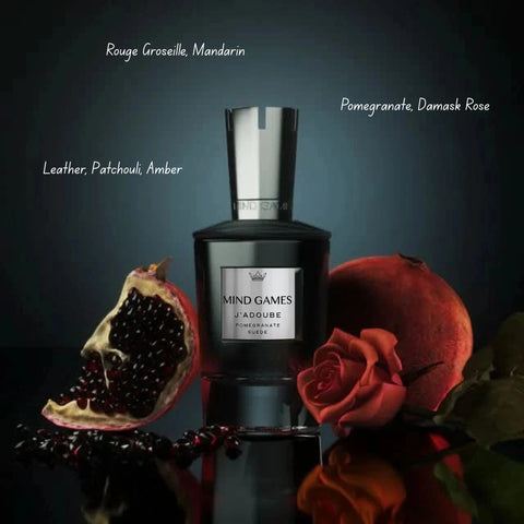 J’adoube Extrait de Parfum 100ml by Mind Games, elegant glass bottle of EDP extrait de parfum with minimalist design.