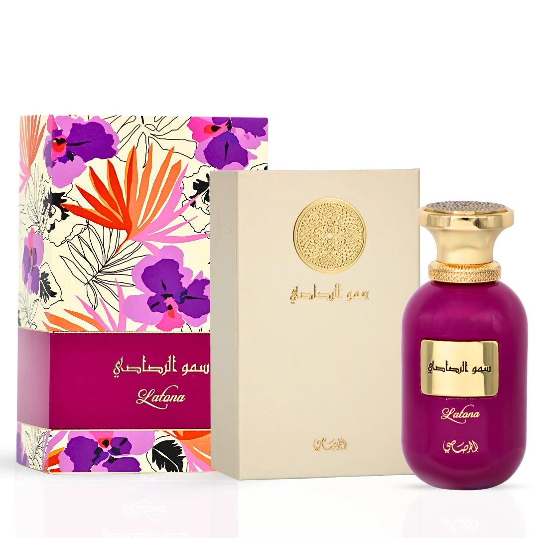 Somow Al Rasasi Latona Eau de Parfum Spray 100ml (3.4 oz) by Rasasi | Luxurious Fruity Floral Fragrance with Lasting Depth - Intense Oud