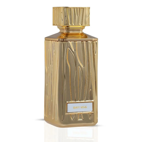 Hamidi Envy Gold Eau de Parfum spray 100ml bottle with gold accents, elegant and luxurious fragrance packaging.
