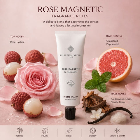 Rose Magnetic by Sophie Labbé Hand Cream 50ml (1.7 oz) by Essential Parfums