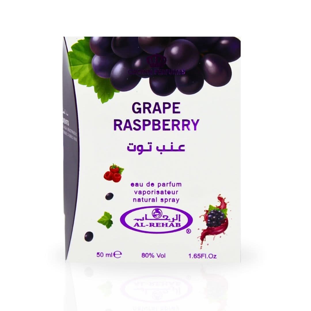Grape Raspberry Grape Raspberry Eau de Parfum Spray 50ml (1.7 oz) by Al Rehab | Intense Oud
