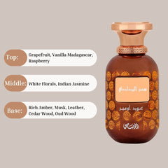 Somow Al Rasasi Oud Ombre EDP Spray 100ML (3.4 OZ) by Rasasi | Long Lasting, Fruity, Floral, Woody, Musky, Luxurious Unisex Scent. - Intense Oud