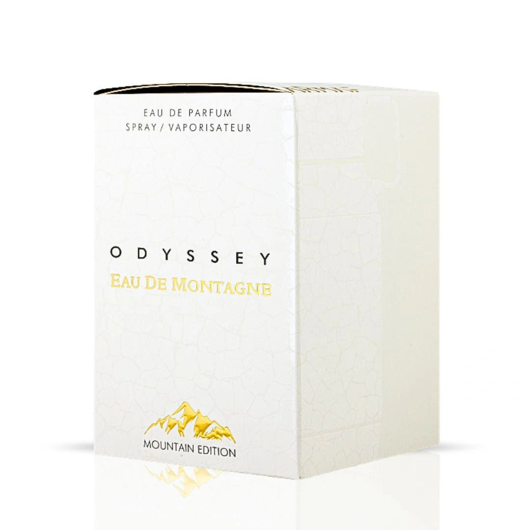 Odyssey Eau de Montagne Mountain Edition Eau de Parfum Spray 100ml (3.4 oz) by Armaf | Wrapped in Clouds of Almond & Sandalwood - Intense Oud