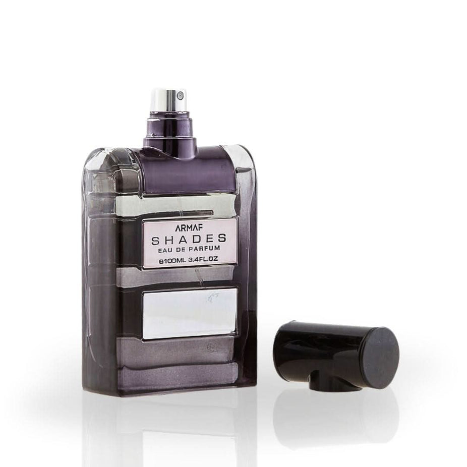 Armaf Shades for Men Eau De Parfum spray 100ml bottle, showcasing luxurious fragrance and sleek packaging.