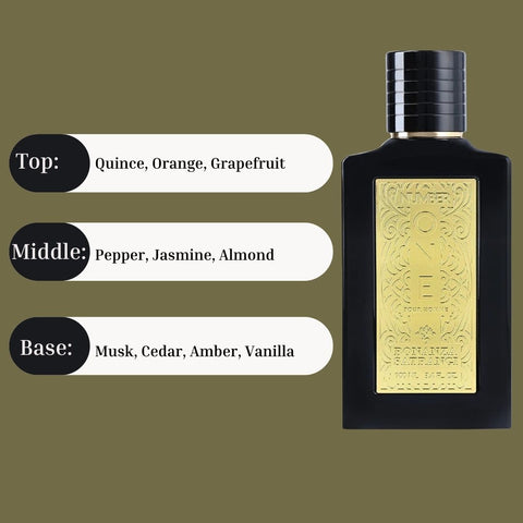 Number One Pour Homme EDP Spray 100ML (3.4 OZ) by Bonanza Satrangi | Long Lasting, Citrusy, Spicy, Musky, Luxurious Fragrance. - Intense Oud