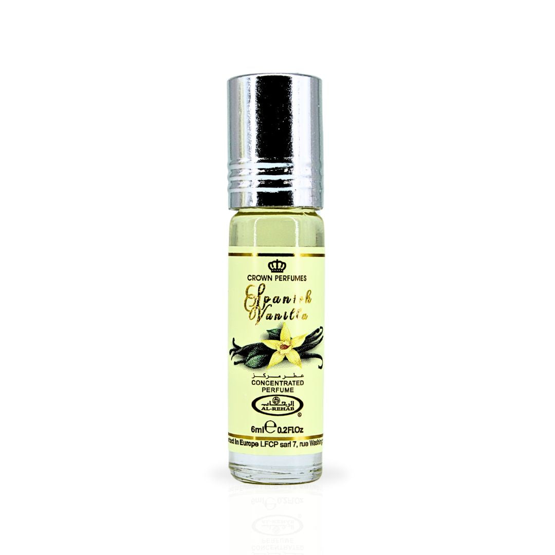 Spanish Vanilla Perfume Oil CPO 6ML (0.2 OZ) By Al Rehab | A Luxurious Soft, Sweet Vanilla Fragrance. - Intense Oud