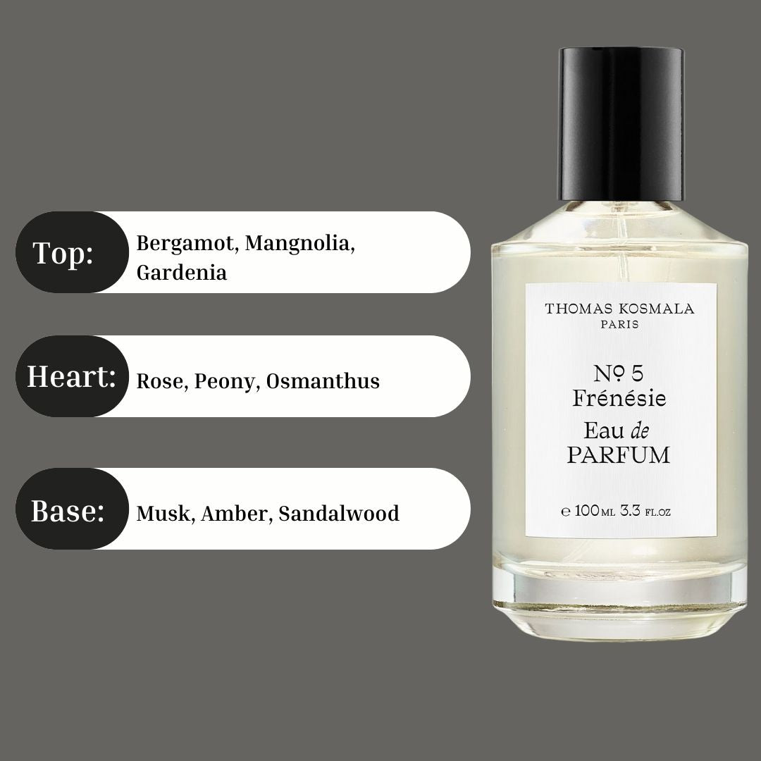 No. 5 Frenesie Eau De Parfum Spray 100ML (3.3 OZ) By Thomas Kosmala Paris | A Delicate Floral Scent With A Warm, Woody Finish. - Intense Oud