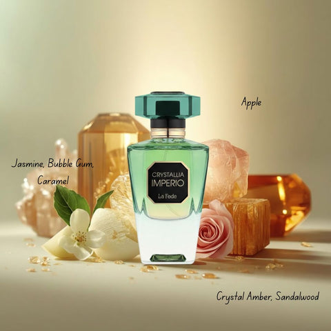 Crystallis Imperio Eau de Parfum Spray 100ml (3.4 oz) by Khadlaj (Velvet Pouch)