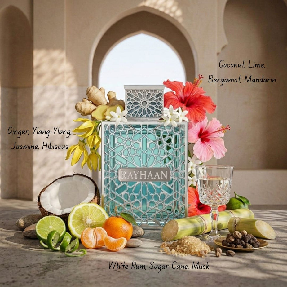 Rayhaan Aquatica Eau de Parfum spray 100ml, elegant bottle of Rayhaan brand fragrance with a sleek design.