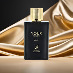 Your Touch Oud & Your Touch Intense Eau De Parfum Sprays 100ML (3.4 OZ) by Maison Alhambra | A Rich, Bold Duo with Oud, Honey & Spice. (Bundle) - Intense Oud