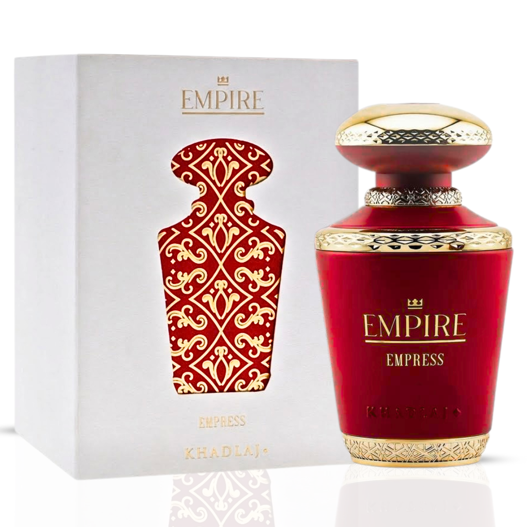 Khadlaj Empire Empress and Regent Eau de Parfum Spray 100ml bundle, showcasing elegant perfume bottles with stylish packaging.