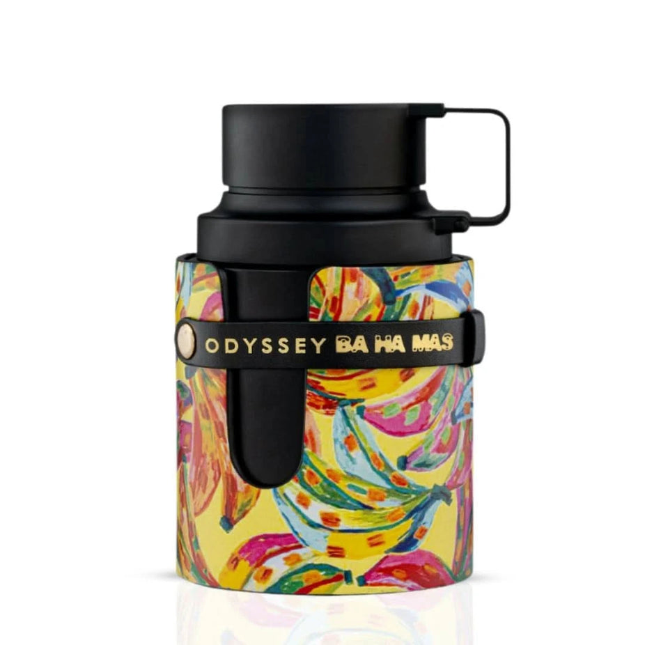 Odyssey Ba Ha Mas Eau de Parfum spray by Armaf, 100ml bottle, elegant design, showcasing the perfume bottle with a sleek cap.