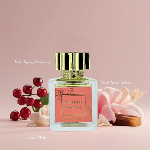 Orange Blossom, Timeless Sakura & Scarlet Rose Eau de Parfum Sprays 65ml by Flower Scents | The Essence of Blossom, Bloom & Allure (Bundle) - Intense Oud