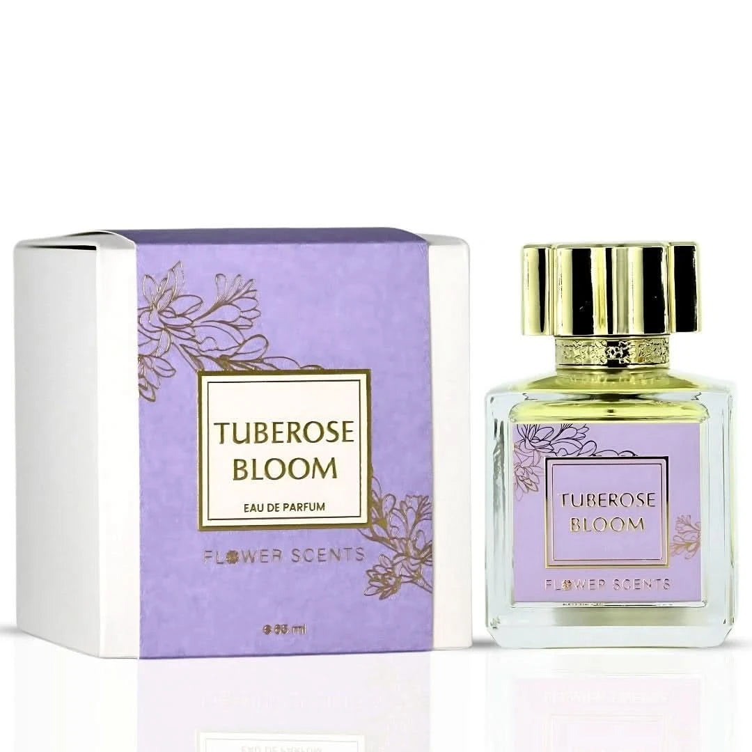 Flower Scents Pure Jasmine & Tuberose Bloom Eau de Parfum bundle featuring two 65ml spray bottles with floral perfume design.