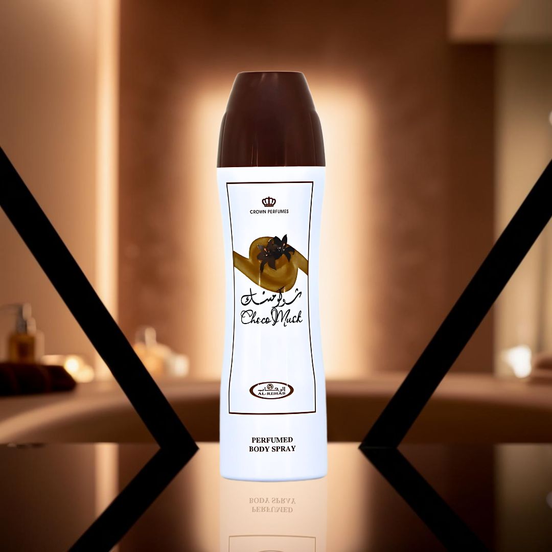 Choco Musk Deodorant - 200ML by Al Rehab | Warm Spicy, Amber, Chocolate, Musky, Cocoa, Vanilla. - Intense Oud