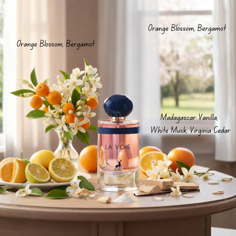 Maison Alhambra La Voie Eau De Parfum spray 100ml with elegant bottle, showcasing the perfume's luxurious design and branding.