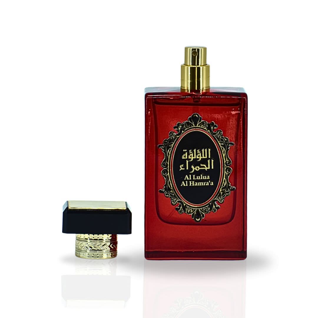 RISALA Al Lulua Al Hamra EDP spray 110ML, luxurious musky floral perfume with long-lasting scent and elegant bottle design
