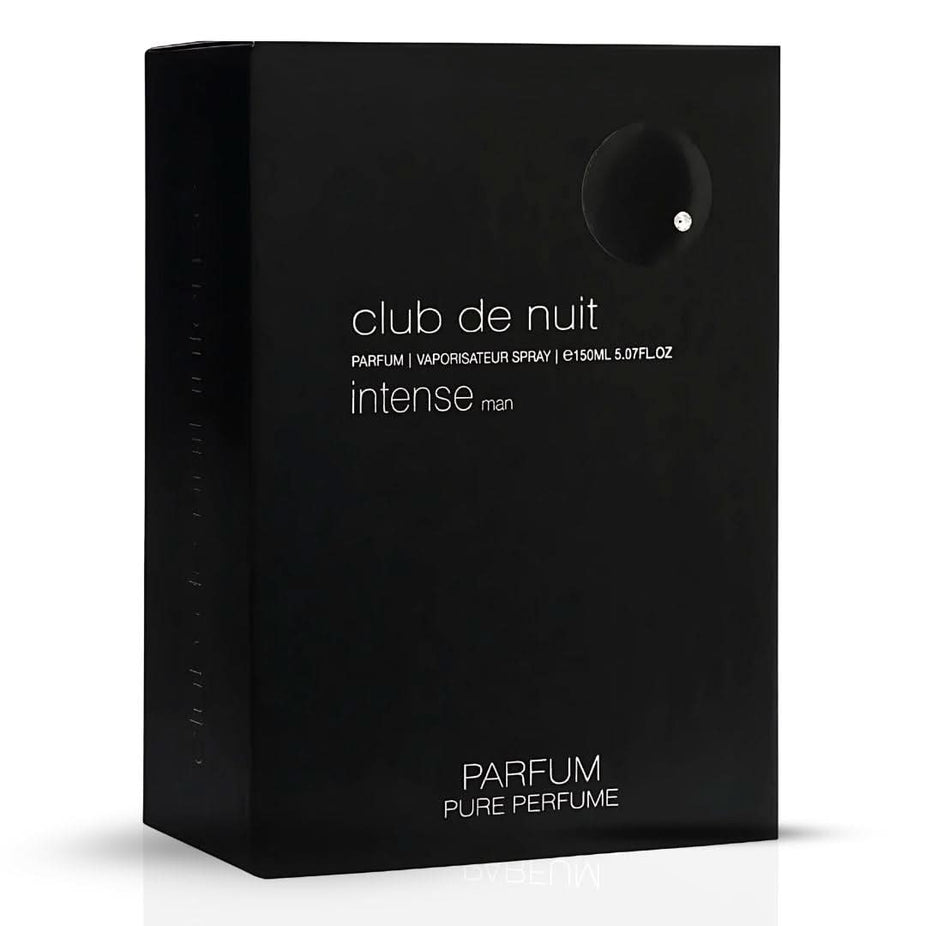 Armaf Club De Nuit Intense Man Pure Parfum Spray 150ml EDP bottle with sleek design and silver cap.