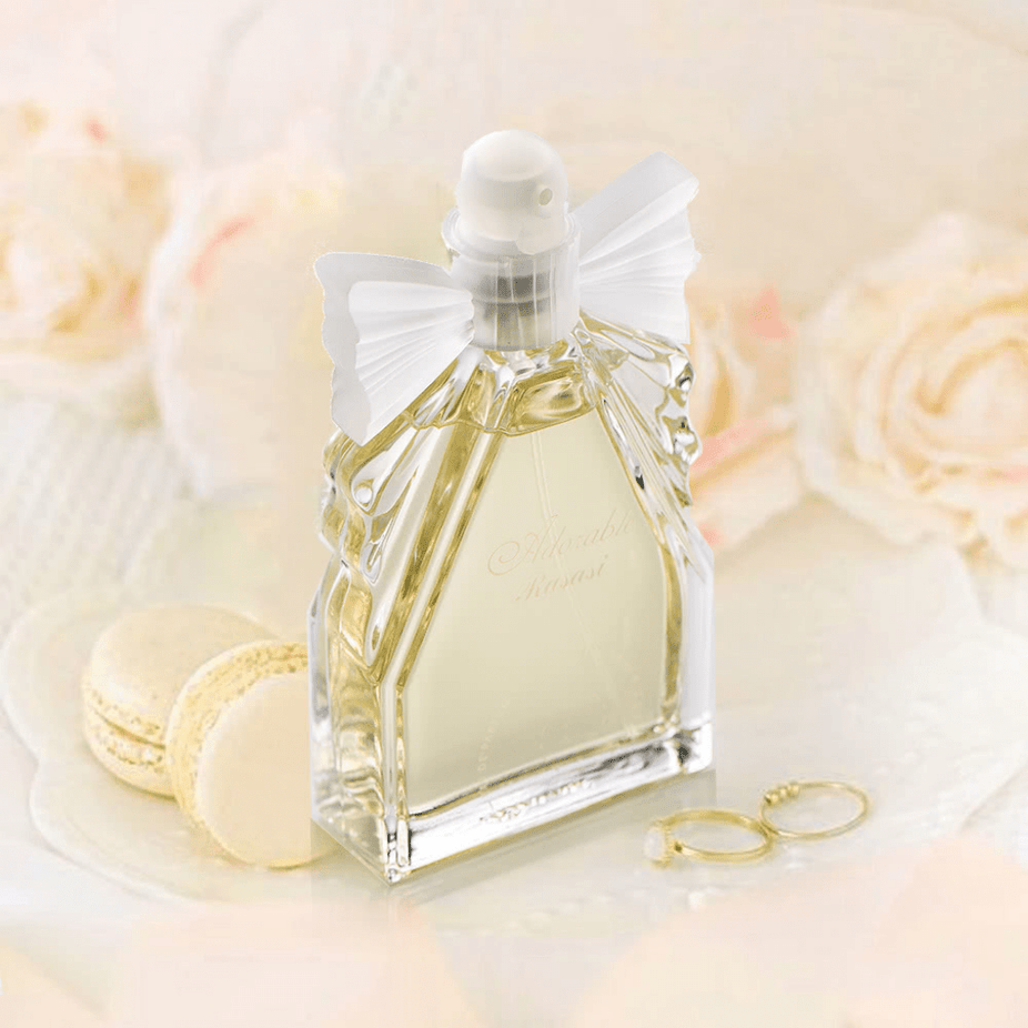 Rasasi Adorable for Women Eau De Parfum 60ml bottle with elegant floral packaging and pink accents.