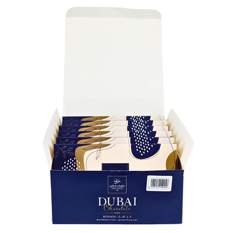 Dubai Kunafa Chocolate Bar 200GMS By Feras Sweets | Rich Chocolate, Creamy Pistachio, Crispy Kunafa, The Viral Dubai Chocolate (BOX OF 6) - Intense Oud