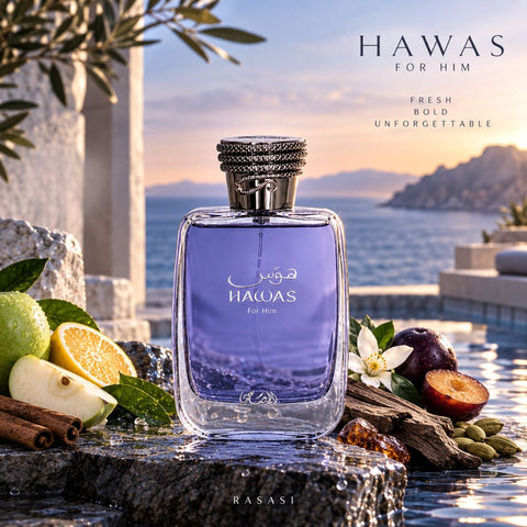 Bundle of men's Eau de Parfum sprays including Fakhar Men, Fayiz, Hawas Men, Club de nuit Intense, and Junoon Desire by Intense Oud.