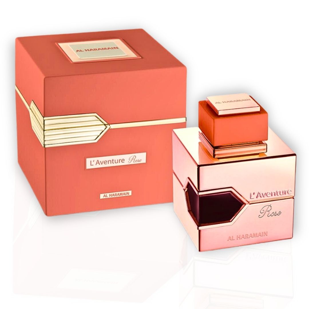 L'Aventure Rose EDP Spray 100ML (3.4 OZ) by Al Haramain | A Long Lasting & Exquisitely Romantic Blend of Freshness & Warmth. - Intense Oud