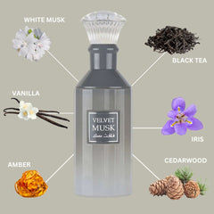 Velvet Musk Eau De Parfum Spray 100ML (3.4 OZ) By Lattafa | A Serene Fusion Of Airy White Musk, Creamy Vanilla & Rich Amber. - Intense Oud