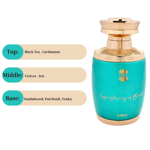 Symphony of Oud EDP Spray 75ML (2.5 OZ) by AJMAL | Long Lasting, Luxurious, Captivating, Divine, Signature Scents. - Intense Oud