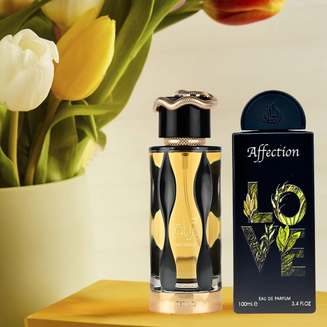 Teriaq Intense & Affection EDP Sprays 100ML (3.4 OZ) By Lattafa | Long Lasting, Luxurious, Enchanting Scents. (INDULGENCE BUNDLE) - Intense Oud