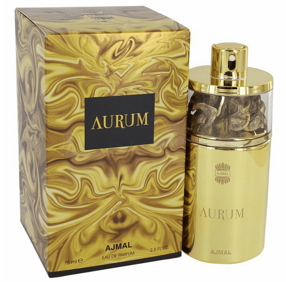 Aurium for Women Eau De Parfum by Ajmal, 75ml bottle with elegant perfume packaging and floral fragrance design.