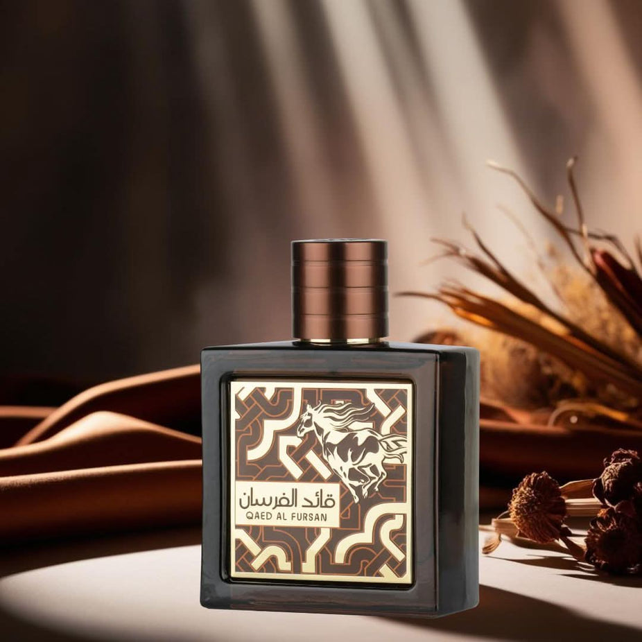 Lattafa Qaed Al Fursan Unlimited & Untamed Eau de Parfum Spray bundle, 90ml bottles, featuring elegant packaging and branding.