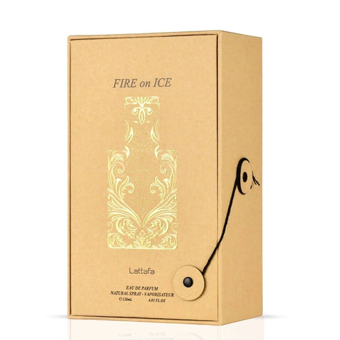 Fire On Ice Eau de Parfum Spray 110ml (3.71oz) by Lattafa | The Warmth of Fire, the Allure of Ice - Intense Oud