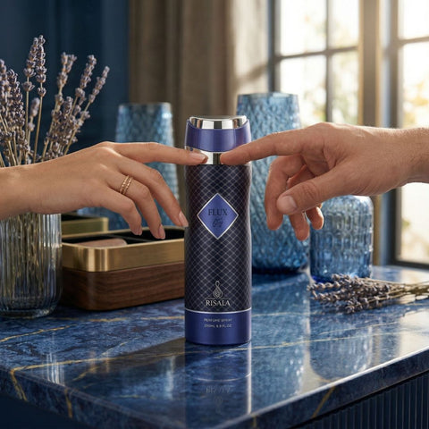 Elite Risala Flux Body Spray 200ml deodorant bottle with sleek design and black cap.